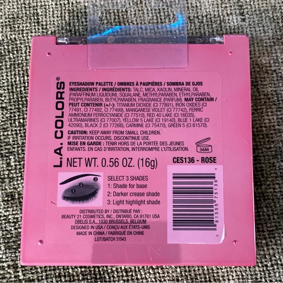 NWT LA colors ROSE eyeshadows - Picture 2 of 2